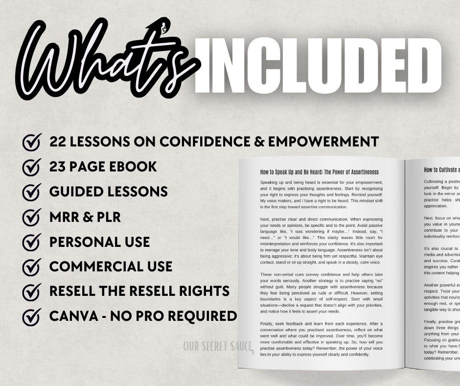 CONFIDENCE & EMPOWERMENT | The Personal Development Plan Vol 1 with MRR