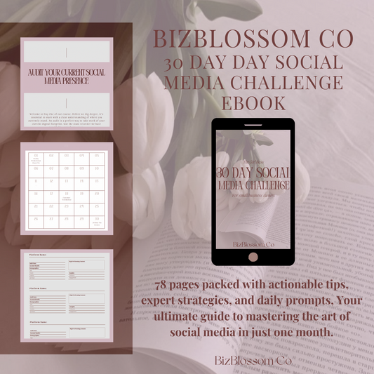 BizBlossom Co 30 Day Social Media Challenge eBook