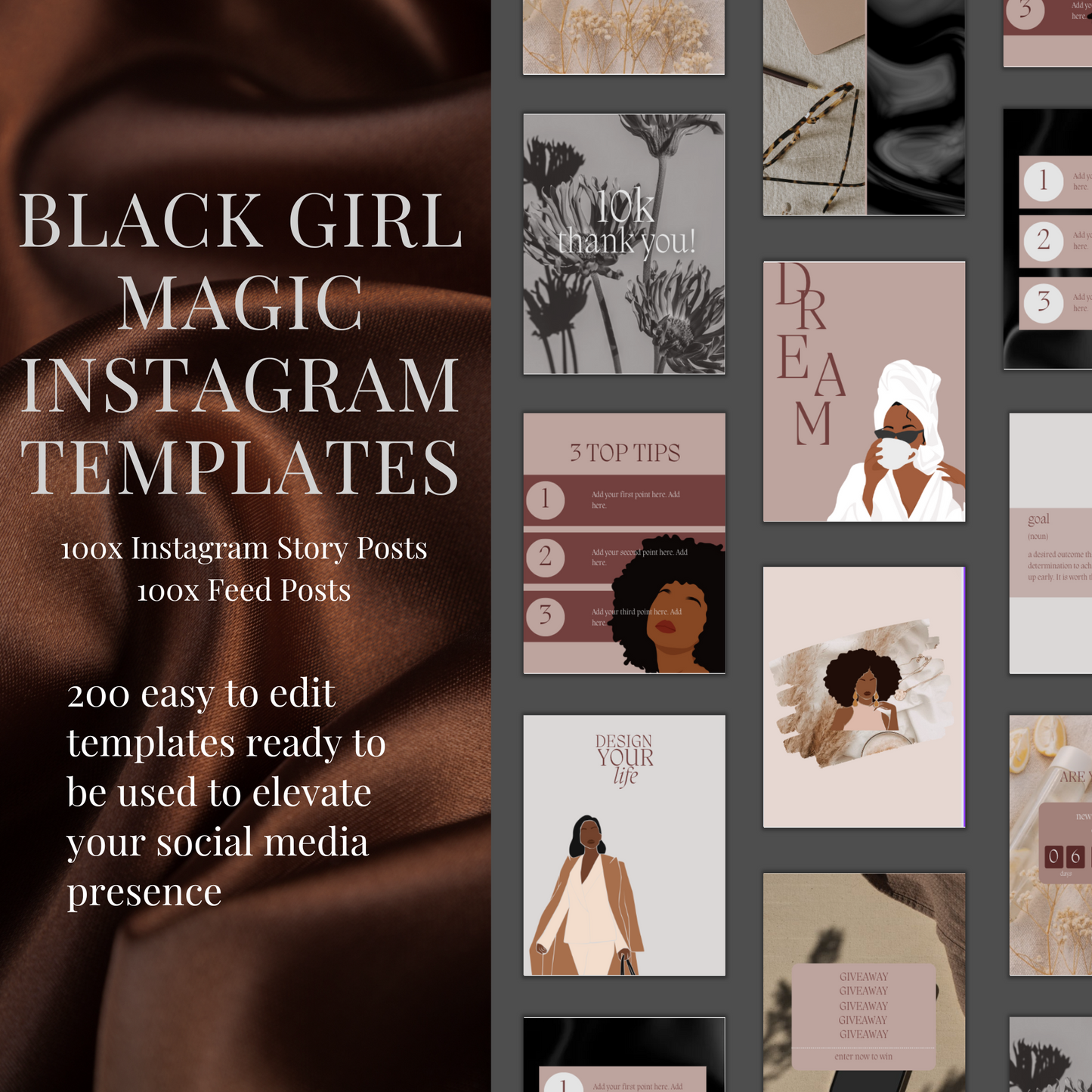 Black Girl Magic Instagram Templates