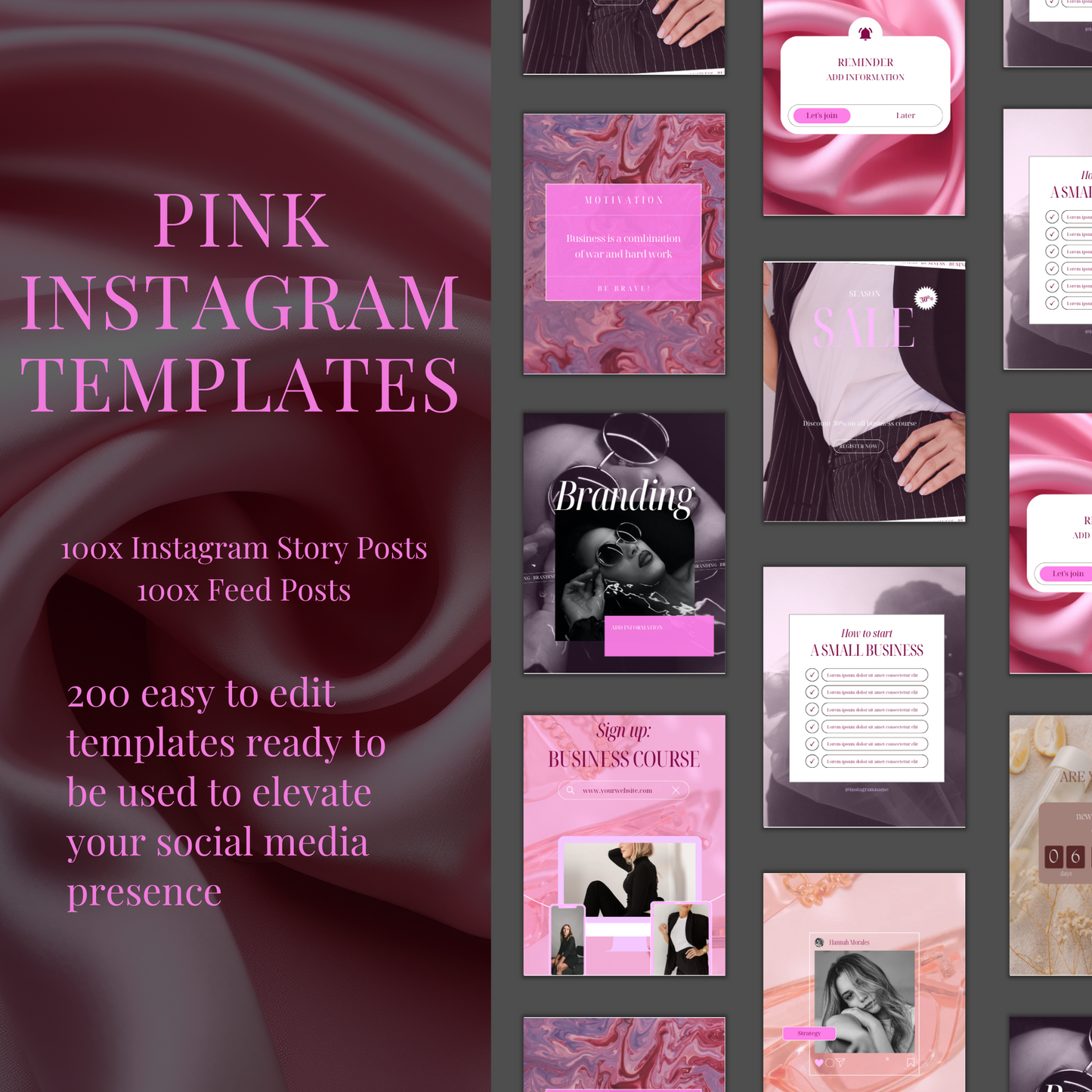 Pink Instagram Templates